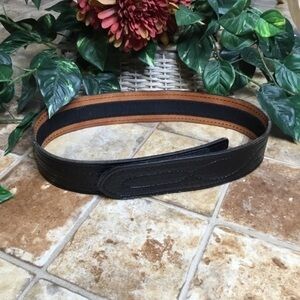 Safarilland Buckle-less Black Leather Police Utility Work Belt Xs-S